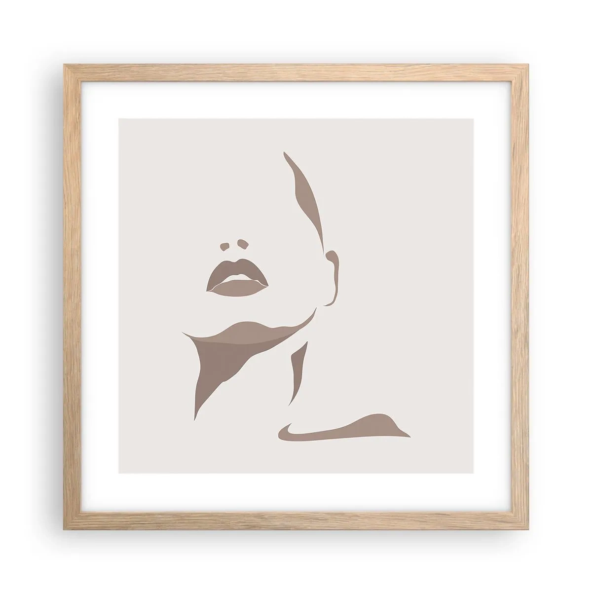 Poster in cornice rovere chiaro - Fatta di luce e ombra - 40x40 cm