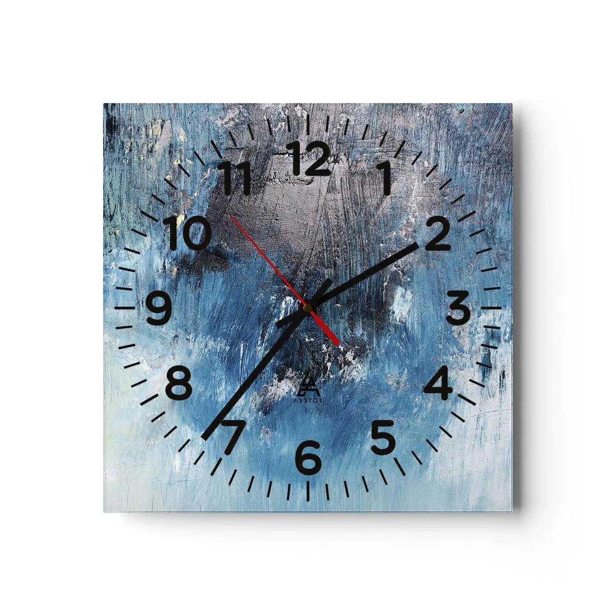 Orologio da parete - Orologio in Vetro - Rapsodia blu - 40x40 cm