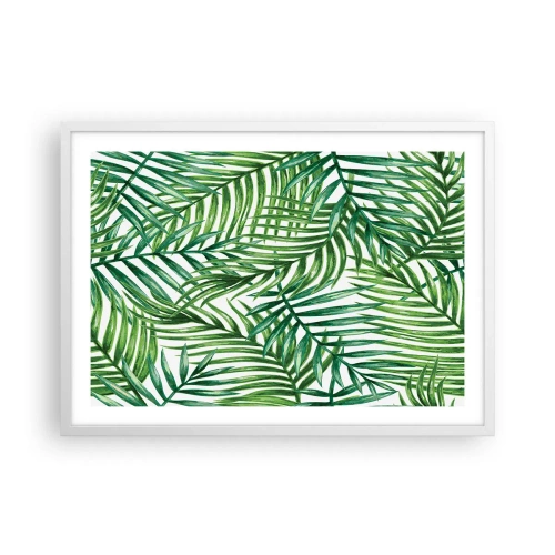 Poster in cornice bianca - Sotto un baldacchino verde - 70x50 cm