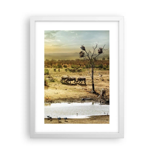 Poster in cornice bianca - "Un fiume usciva da Eden…" - 30x40 cm