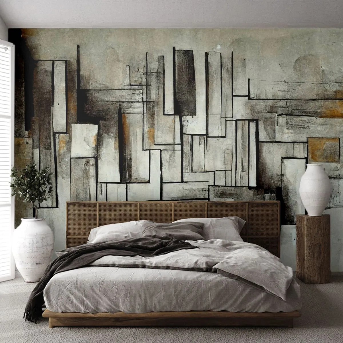 Fotomurali Premium Canvas - La forza della semplicità - Pezzo, Invecchiato, Trattini - 250x175 cm