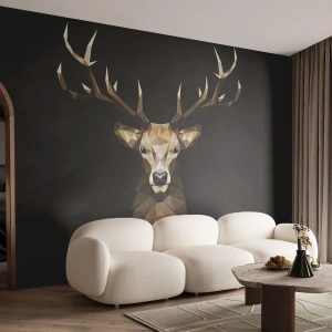 Fotomurale su misura Premium Canvas - Cervo cubista - Animali, Cervo, Grafica