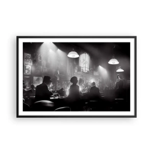 Poster in cornice nera - Nell'atmosfera jazz - 91x61 cm