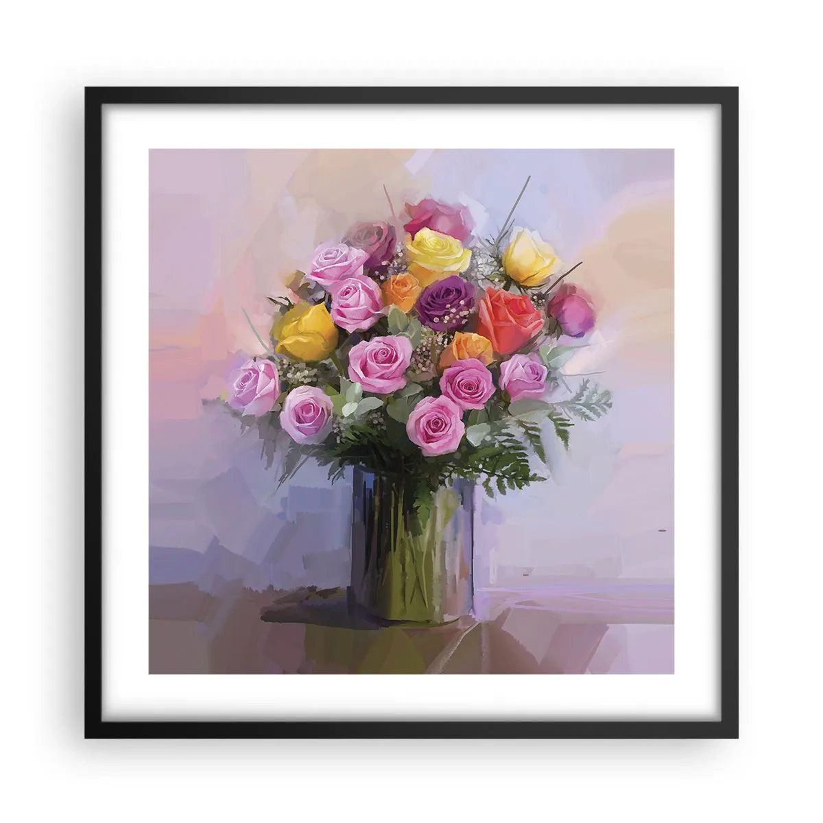 Poster in cornice nera - Bellezza immobile - 50x50 cm