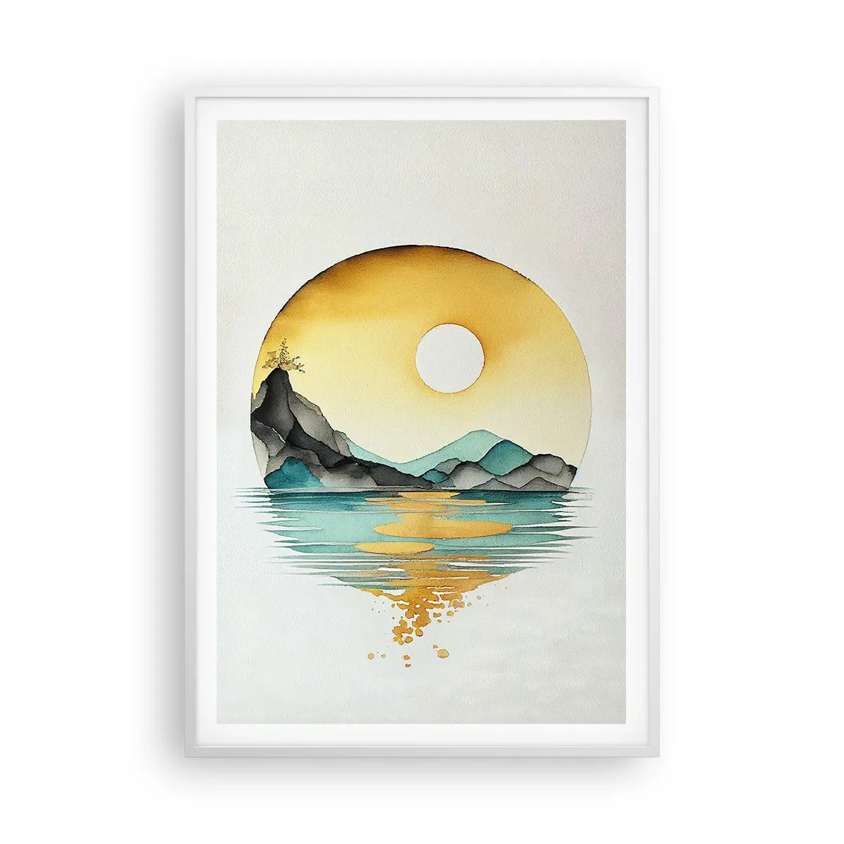 Poster in cornice bianca - Nel cerchio della bellezza - 70x100 cm