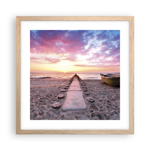 Poster in cornice rovere chiaro - Un momento profondo - 40x40 cm