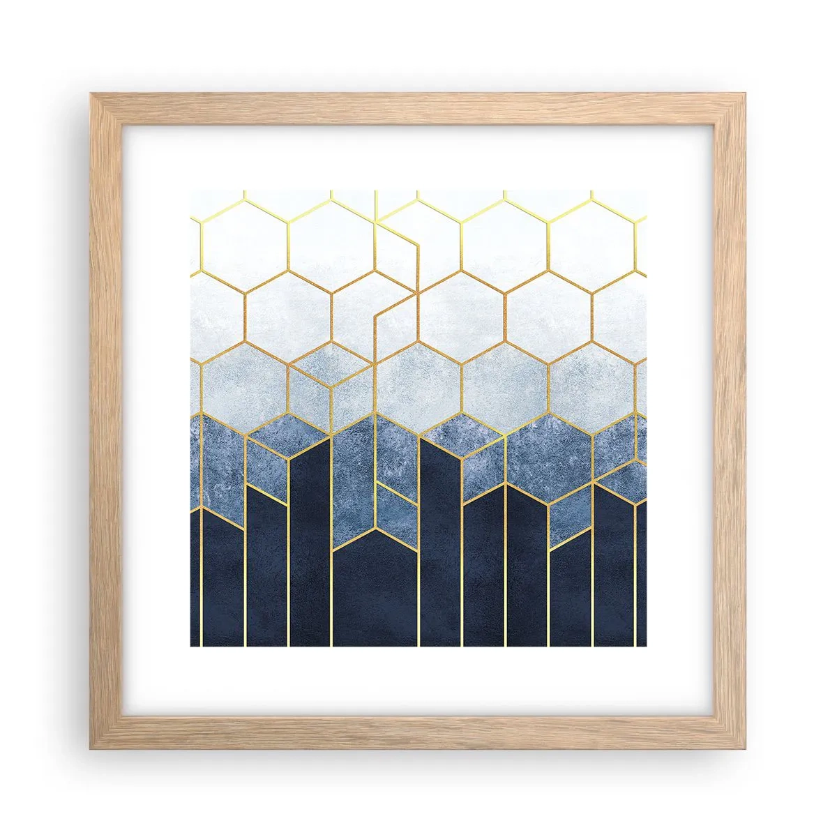 Poster in cornice rovere chiaro - Composizione a ritmo sincopato - 30x30 cm