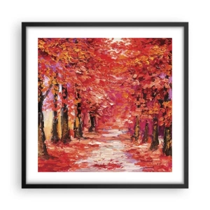 Poster in cornice nera - Impressione d'autunno - 50x50 cm