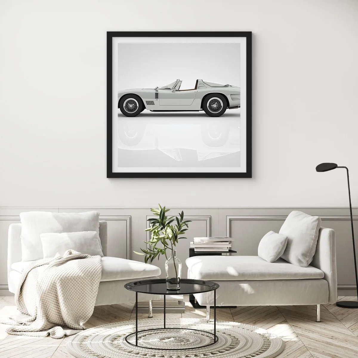 Poster in cornice nera - Promessa di divertimento - 30x30 cm