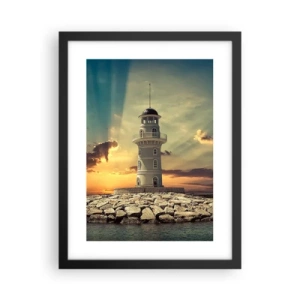 Poster in cornice nera - Luce - Bontà - Bellezza - 30x40 cm