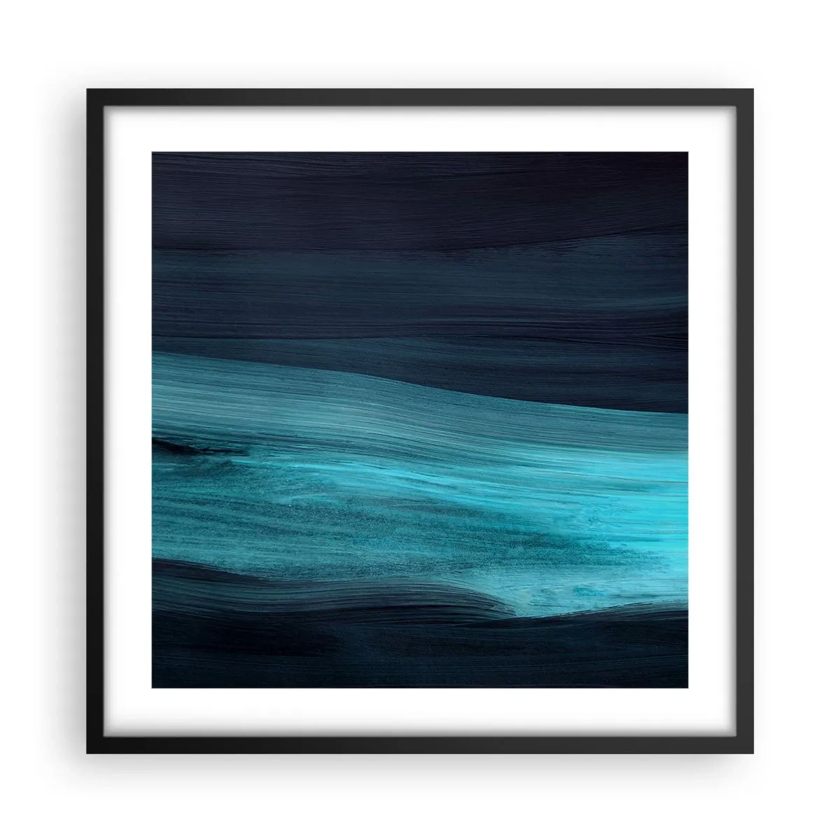 Poster in cornice nera - Seguendo la corrente - 50x50 cm