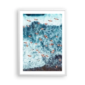 Poster in cornice bianca - Parata sotto il mare - 50x70 cm