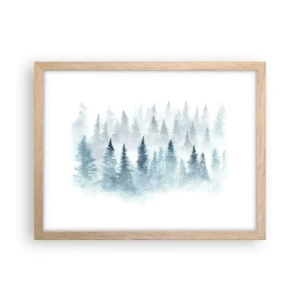 Poster in cornice rovere chiaro - Avvolti nella nebbia - 40x30 cm