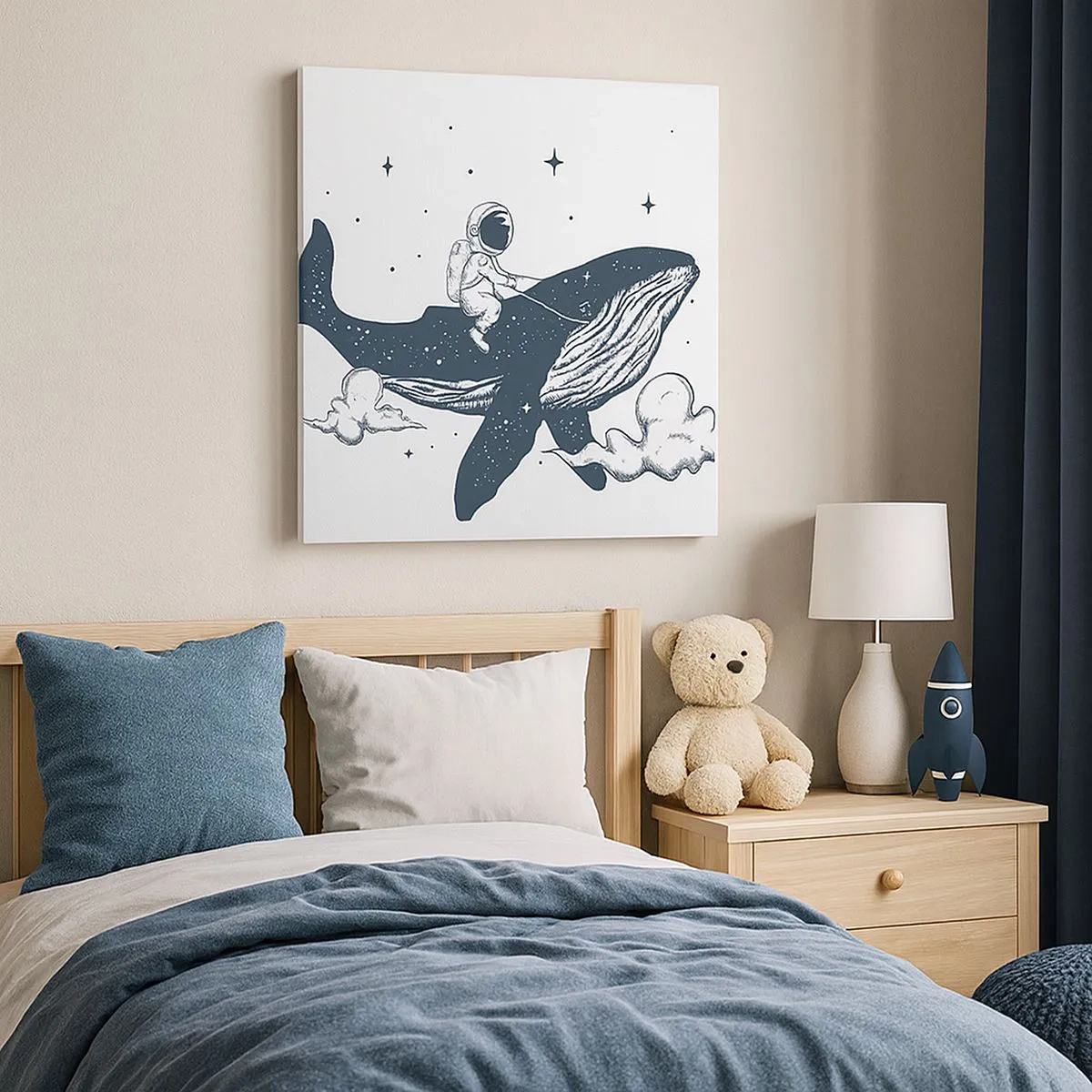 Quadro su tela - Stampe su Tela - Avventura nello spazio - 30x30 cm