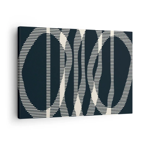 Quadro su tela - Stampe su Tela - Linee geometriche in tonalità chiare su sfondo scuro - 70x50cm - Tentativo di rompere l'oscurità - Decorazione murale moderna per soggiorno e camera da letto ARTTOR