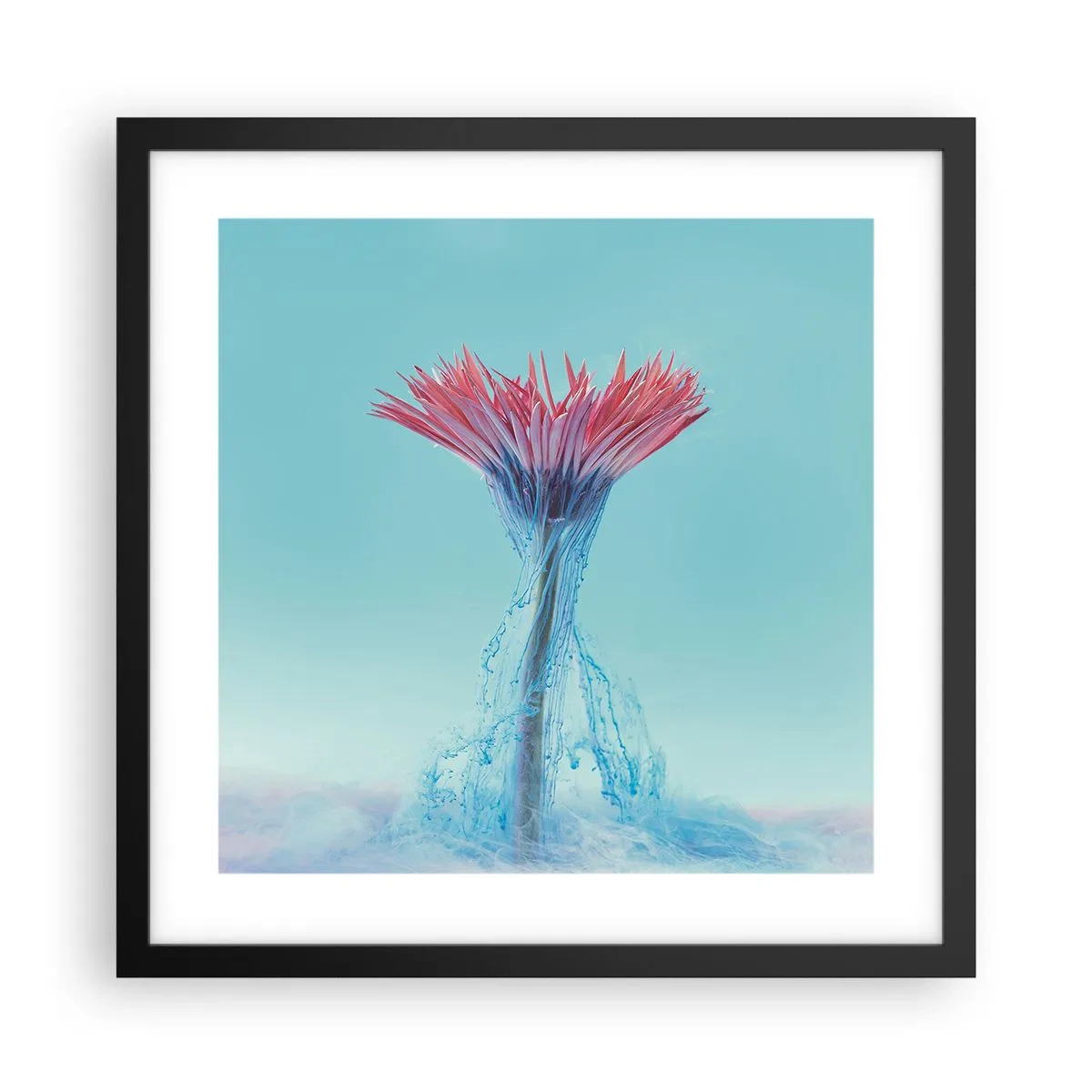 Poster in cornice nera - L'abbraccio che ravviva - 40x40 cm