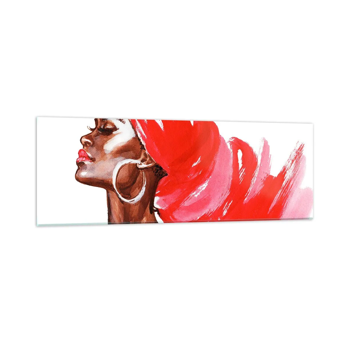 Quadro su vetro - C'è un vento che allarga le narici dell'uomo - 90x30 cm