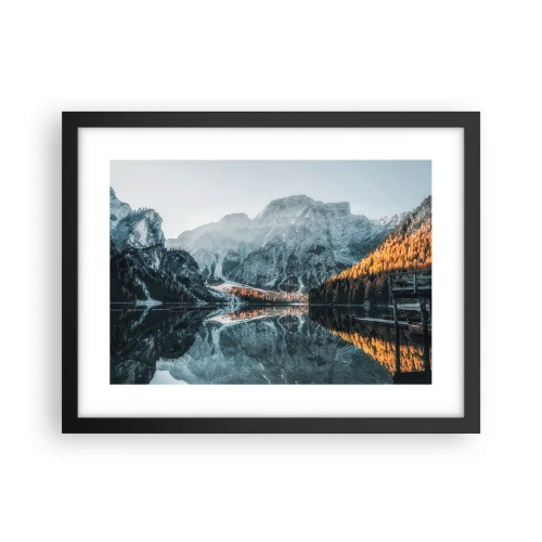 Poster in cornice nera - Paesaggio allo specchio - 40x30 cm