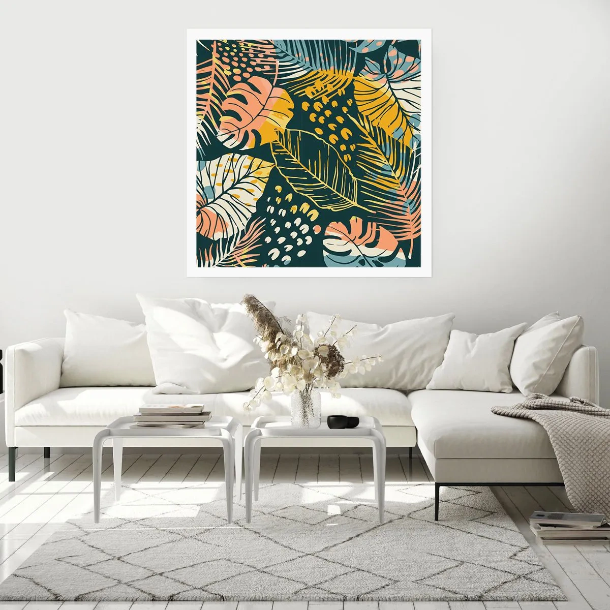 Poster - Fantasia di foglie - 30x30 cm