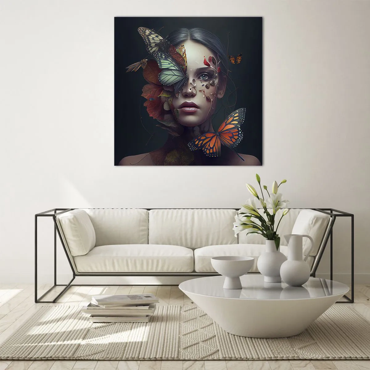 Quadro su vetro - Metamorfosi fantastica - 60x60 cm