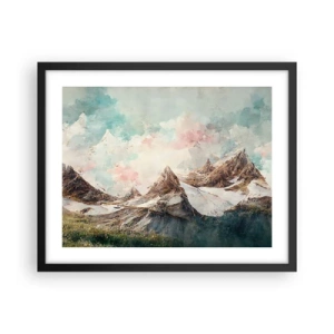Poster in cornice nera - Lame di roccia - 50x40 cm
