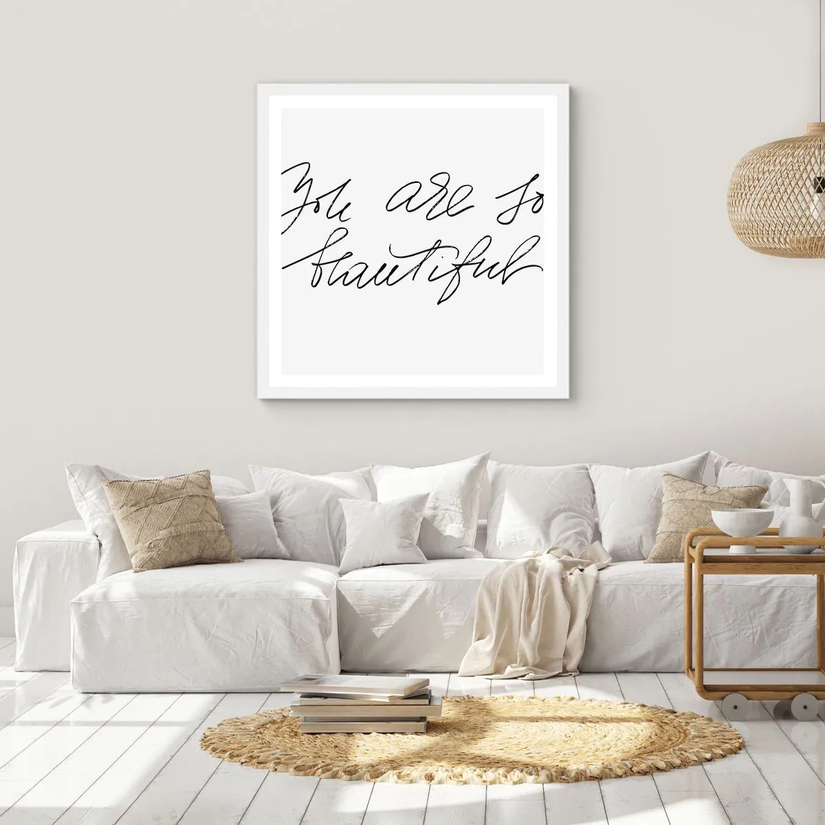 Poster in cornice bianca - Davvero, credimi... - 30x30 cm