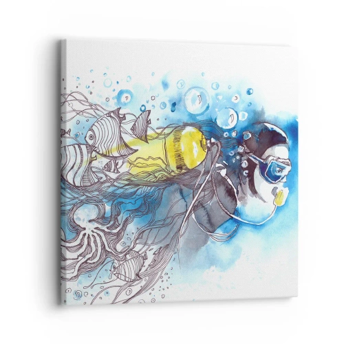 Quadro su tela - Stampe su Tela - Il grande blu - 30x30 cm