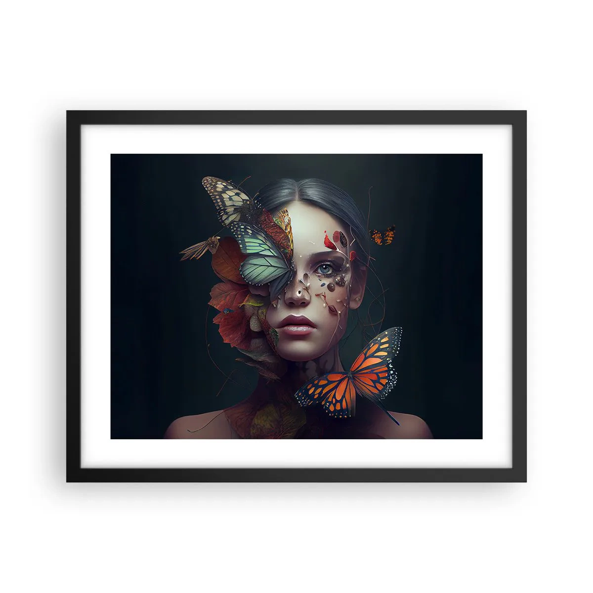 Poster in cornice nera - Metamorfosi fantastica - 50x40 cm