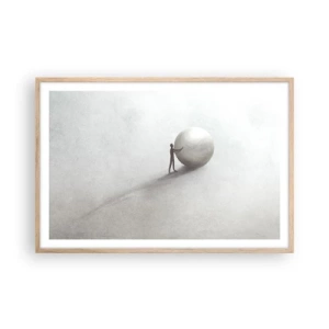 Poster in cornice rovere chiaro - Il gioco della vita - 91x61 cm