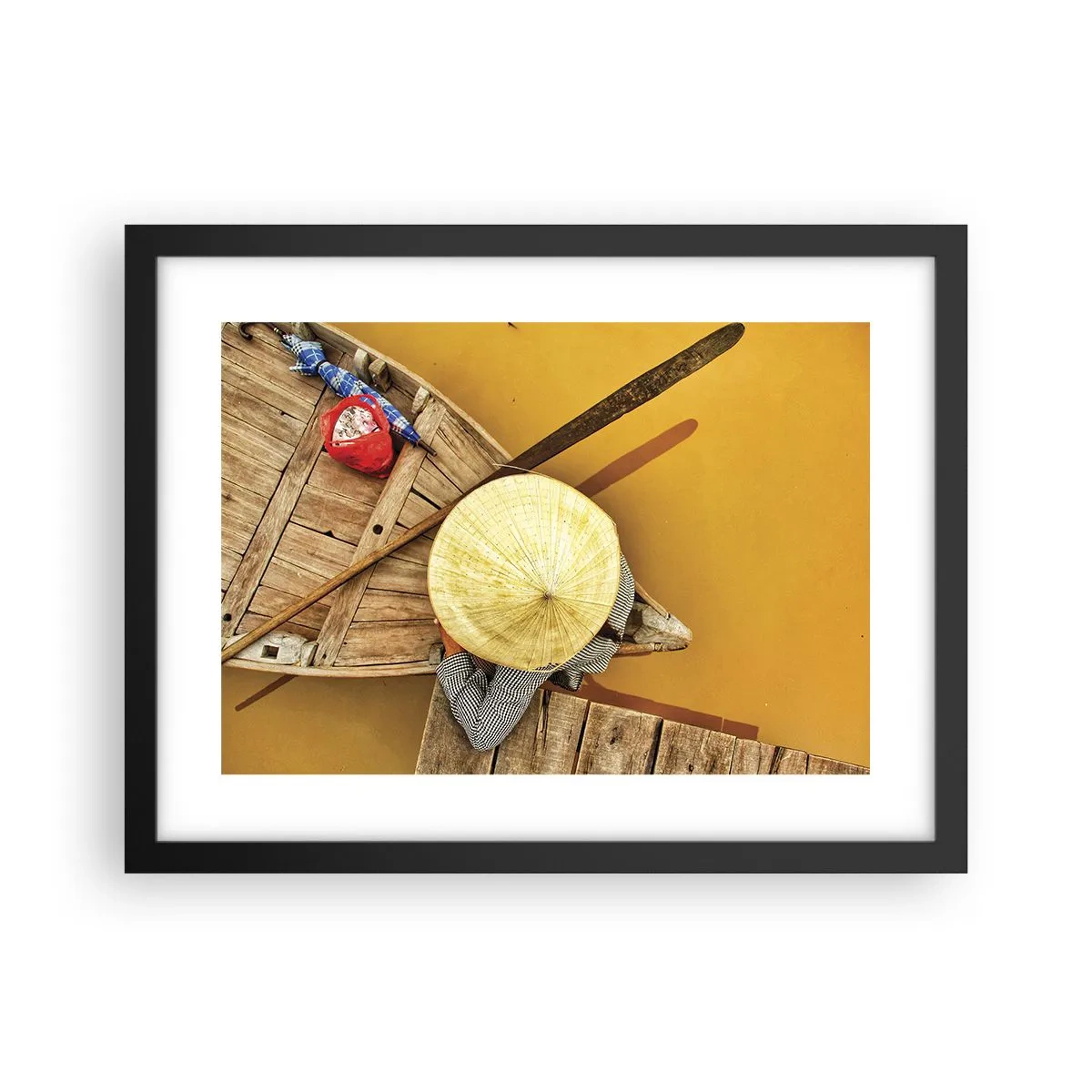 Poster in cornice nera - Vita sul Fiume Giallo - 40x30 cm