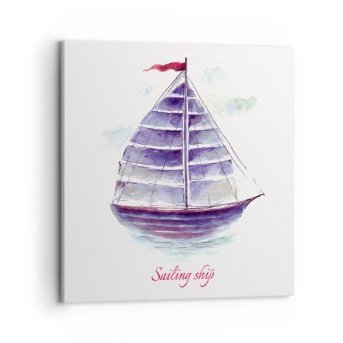 Quadro su tela - Stampe su Tela - Gonfie vele e mare calmo - 70x70 cm