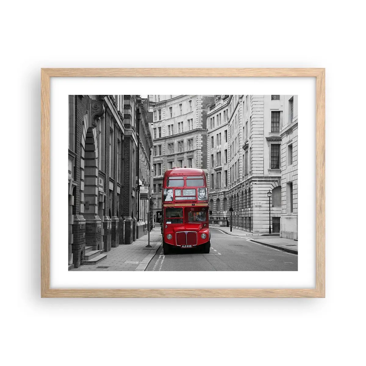 Poster in cornice rovere chiaro - Il quotidiano non deve essere grigio - 50x40 cm