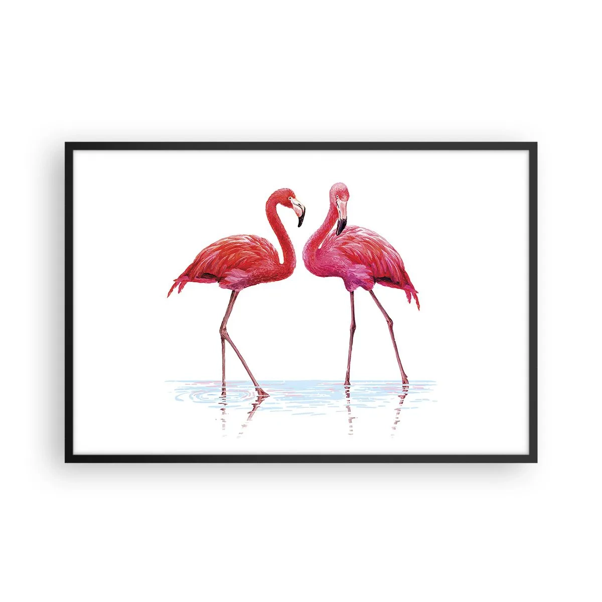Poster in cornice nera - Appuntamento in rosa - 91x61 cm