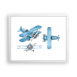 Poster in cornice bianca - Nato per vincere - 50x40 cm