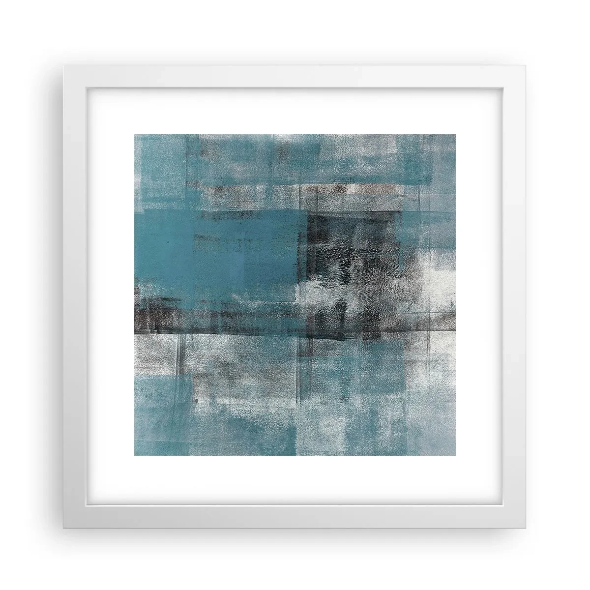 Poster in cornice bianca - Acqua e aria - 30x30 cm