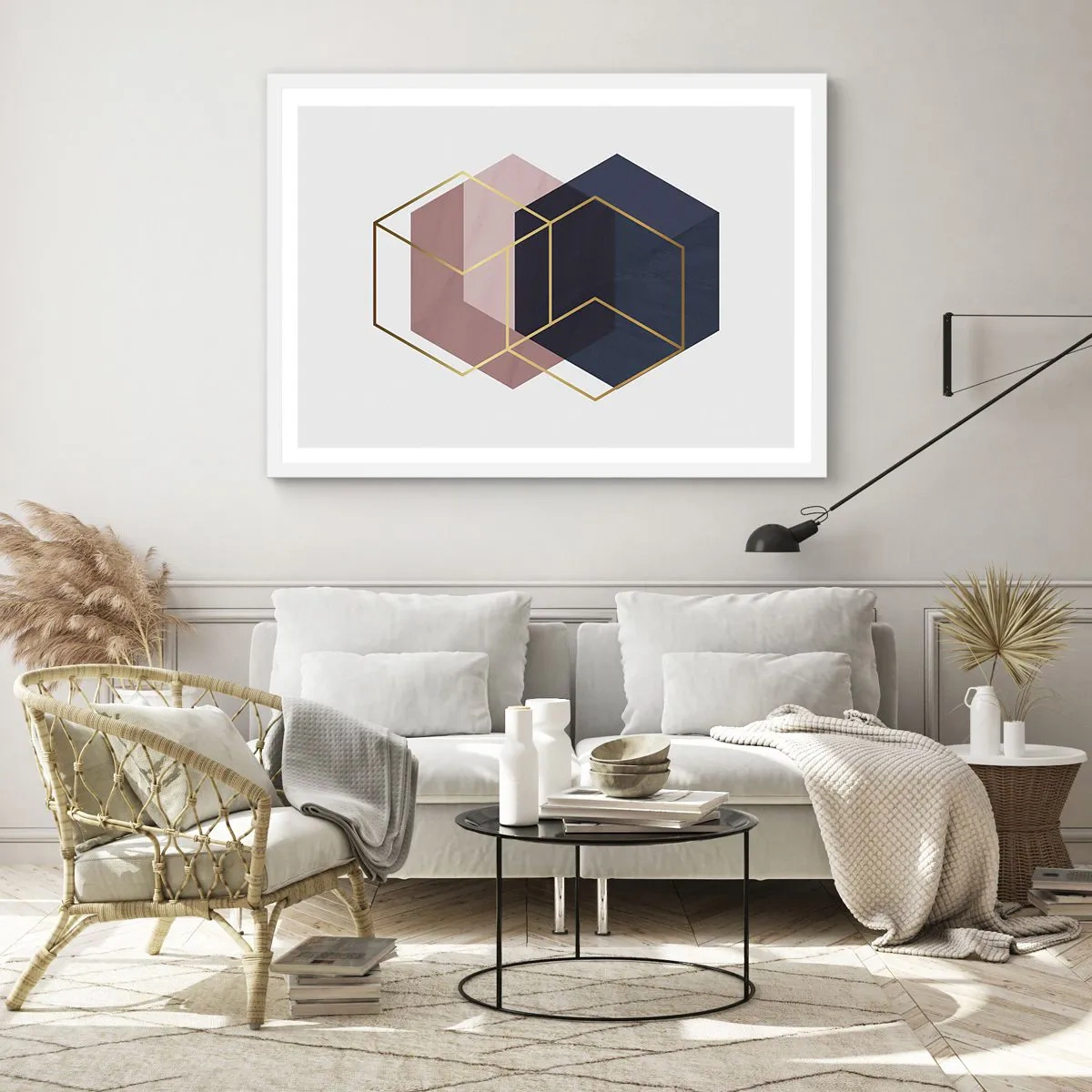 Poster in cornice bianca - La forza della semplicità - 70x50 cm