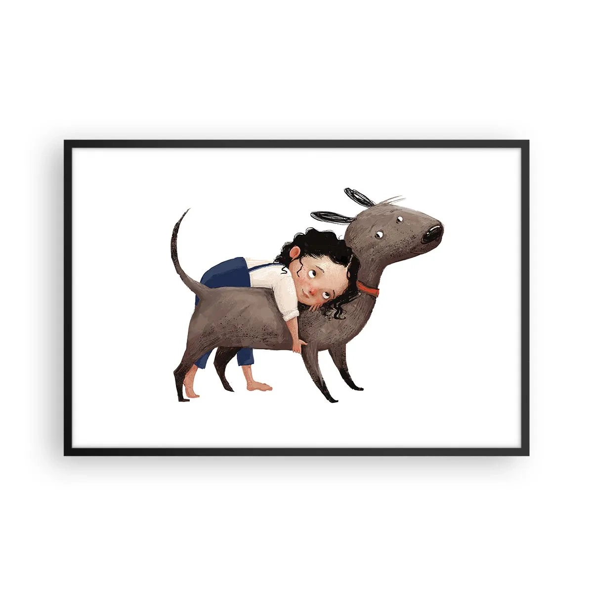 Poster in cornice nera - I migliori amici - 91x61 cm