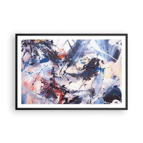 Poster in cornice nera - La danza folle dell'astrazione - 91x61 cm