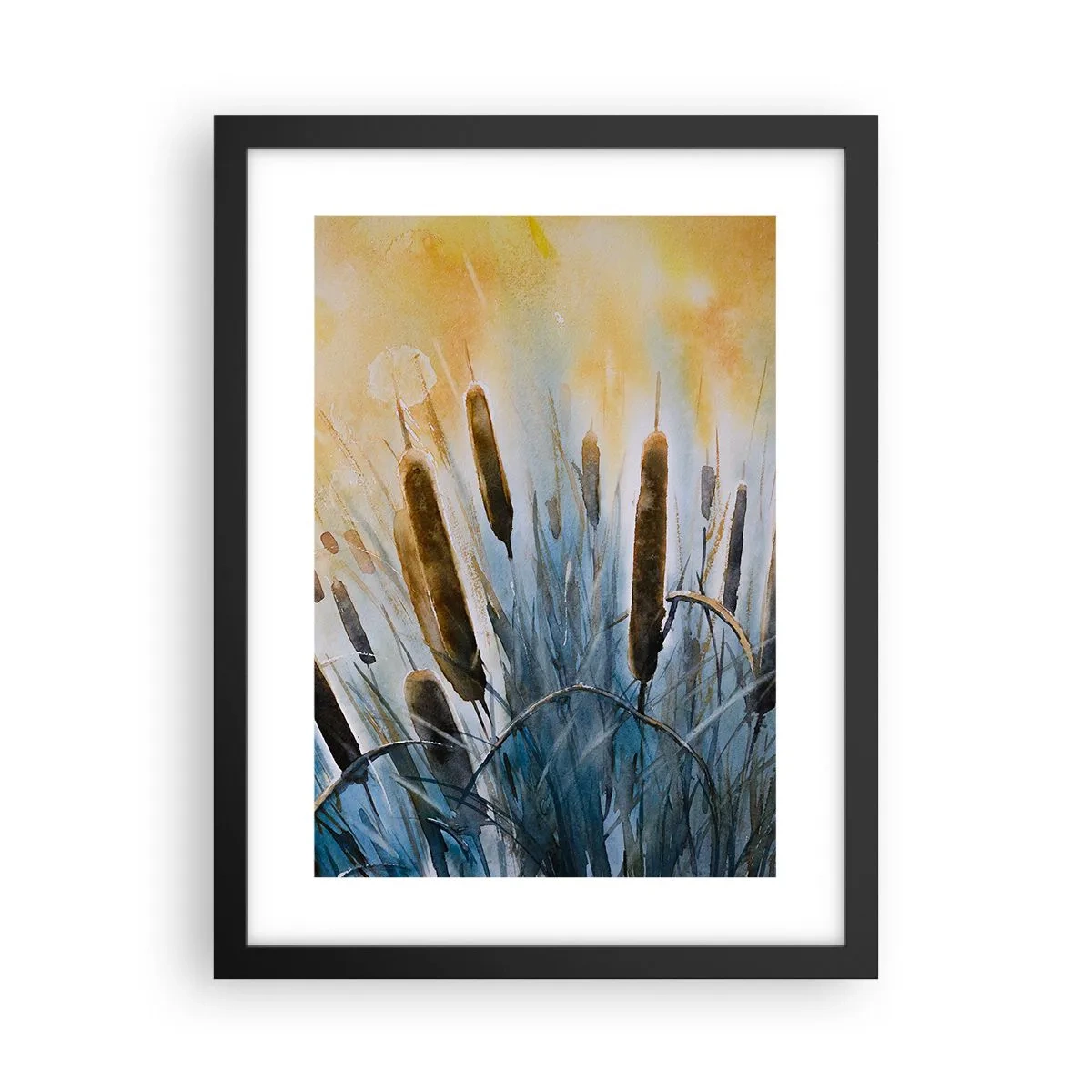 Poster in cornice nera - Fresco dell'acqua, calore del sole - 30x40 cm
