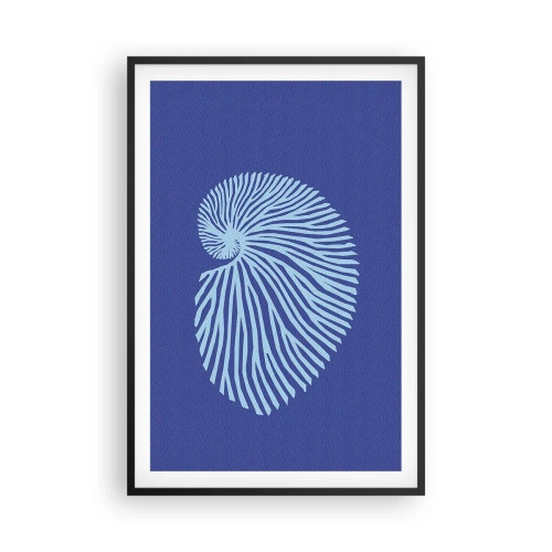 Poster in cornice nera - La nascita della conchiglia - 61x91 cm