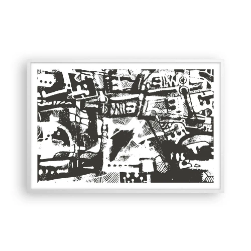 Poster in cornice bianca - Ordine o caos? - 91x61 cm