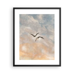 Poster in cornice nera - Danza nel cielo - 40x50 cm