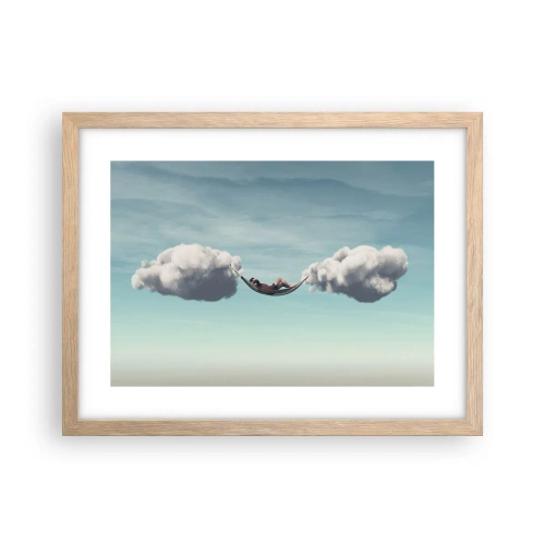 Poster in cornice rovere chiaro - La felicità del momento - 40x30 cm