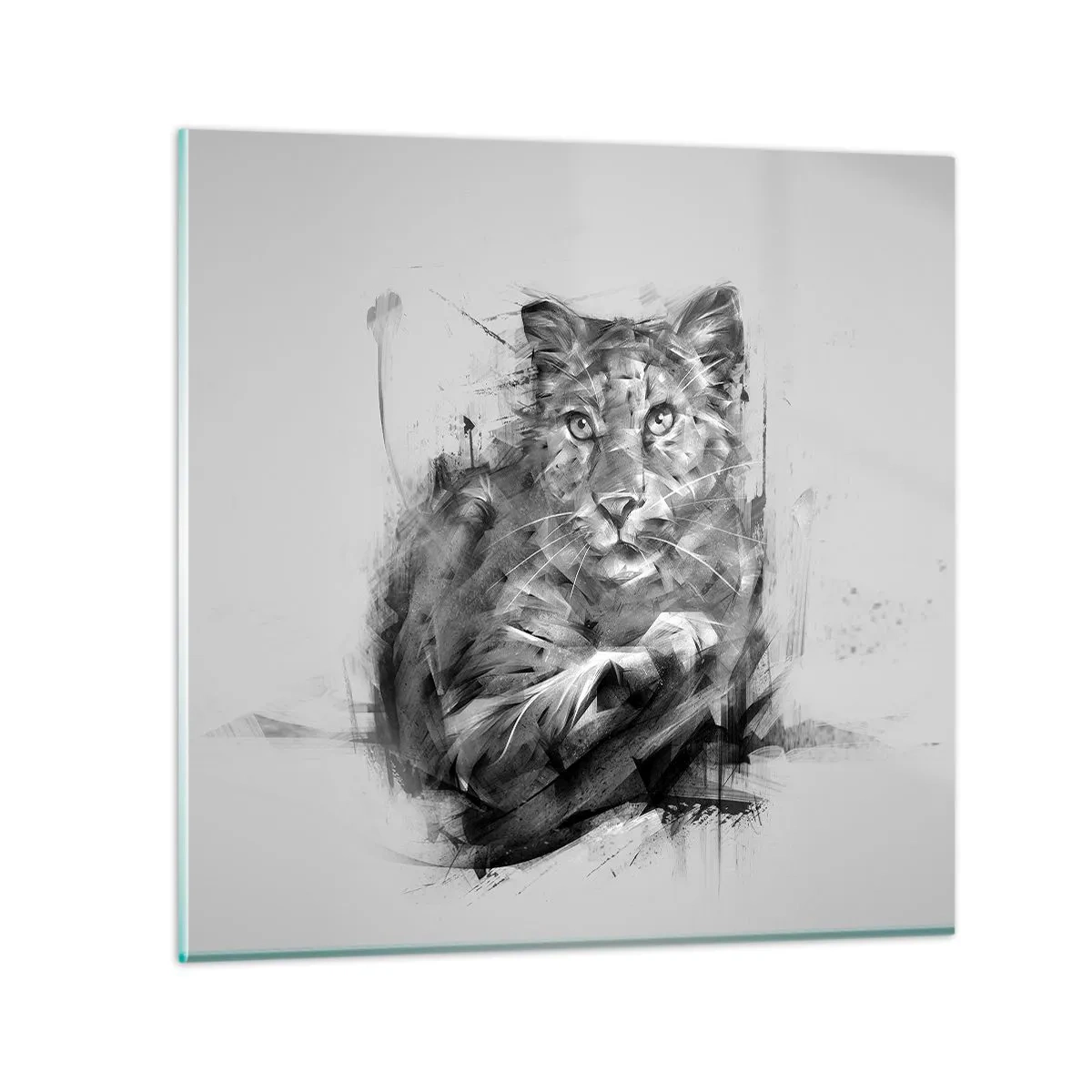 Quadro su vetro - Si, ascolto attentamente - 50x50 cm