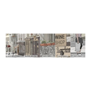 Campione di Fotomurale Premium Canvas - Gioie cittadine - Architettura, Città, Parigi - 100x30 cm