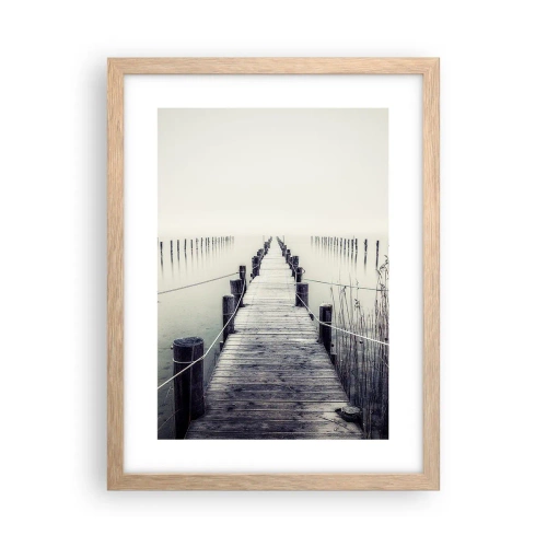 Poster in cornice rovere chiaro - Immergiti nella pace - 30x40 cm