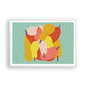 Poster in cornice bianca - Assaggia il sole estivo - 100x70 cm
