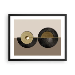 Poster in cornice nera - Variazioni attorno al cerchio - 50x40 cm