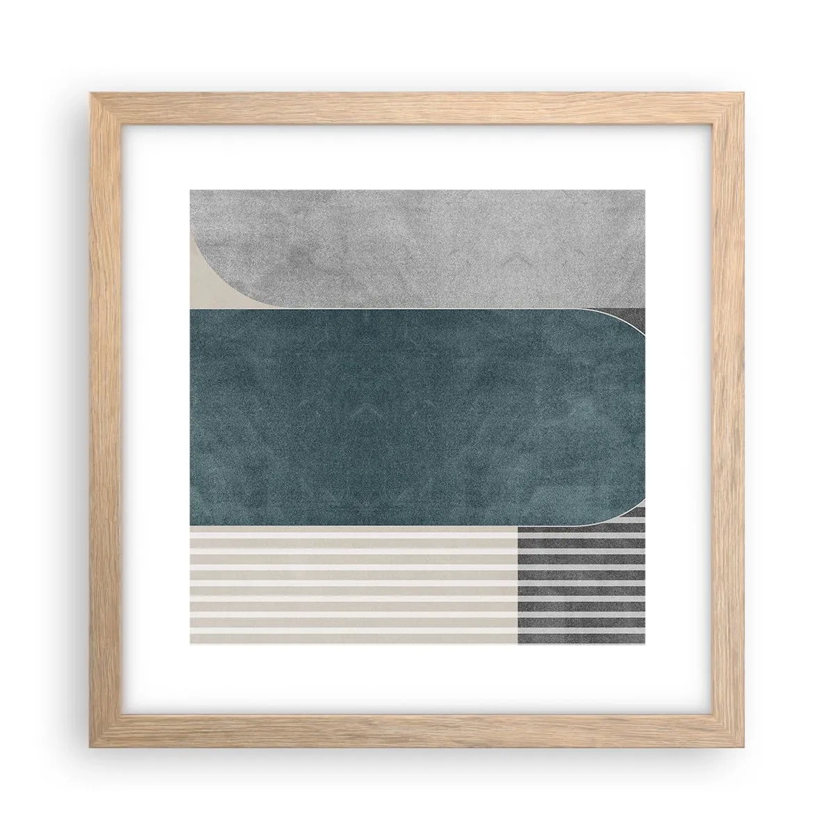 Poster in cornice rovere chiaro - Composizione orizzontale  - 30x30 cm