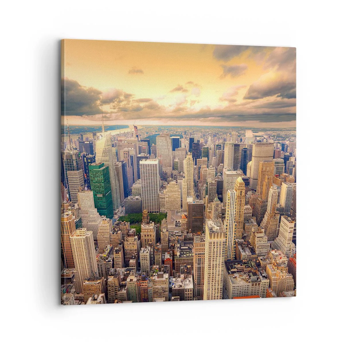 Quadro su tela - Stampe su Tela - Metropolis dorata - 60x60 cm